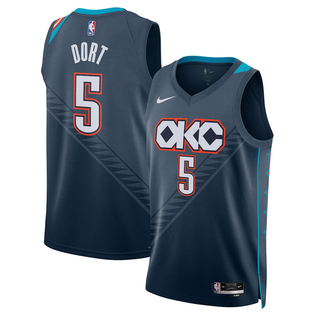 Luguentz Dort Oklahoma City Thunder Unisex 2025/26 Swingman Jersey - Navy - City Edition