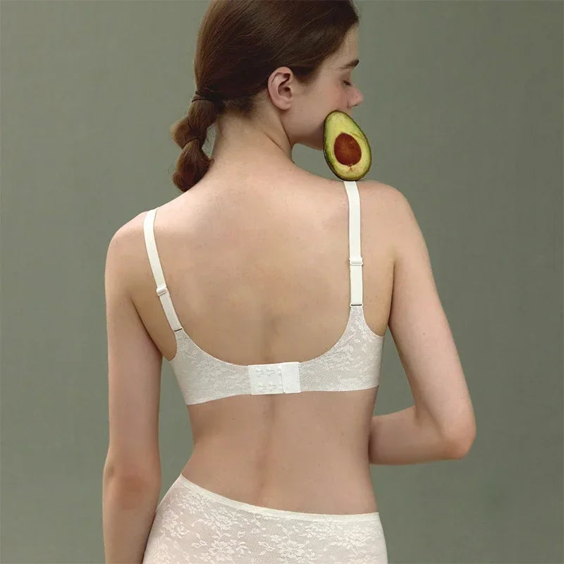 SUJIIN Sexy Lace Seamless Bra for Women Summer Wireless Push Up Female Bras Female Comfort Breathable Bralette Mujer Bh MX236